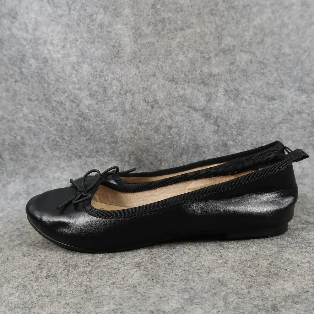 Cat & Jack Shoes Girls 1 Ballet Flats Slip On Black Round Toe Bow Comfort Kids